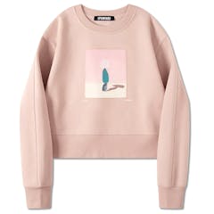 【Lサイズ】SPOONYARD×INA JANG:WOMENS ʼROSEʼ PRINT CROP SWEATSHIRT